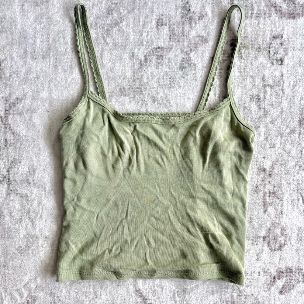 Ardene Green Fitted Crop Camisole